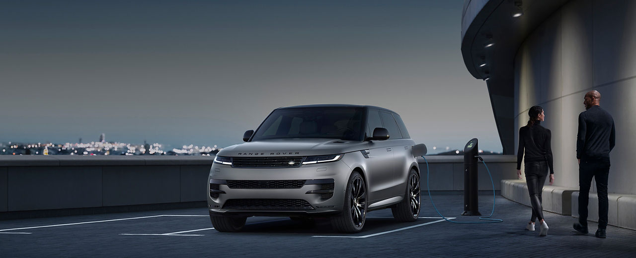 Range rover sports in electric charge point 