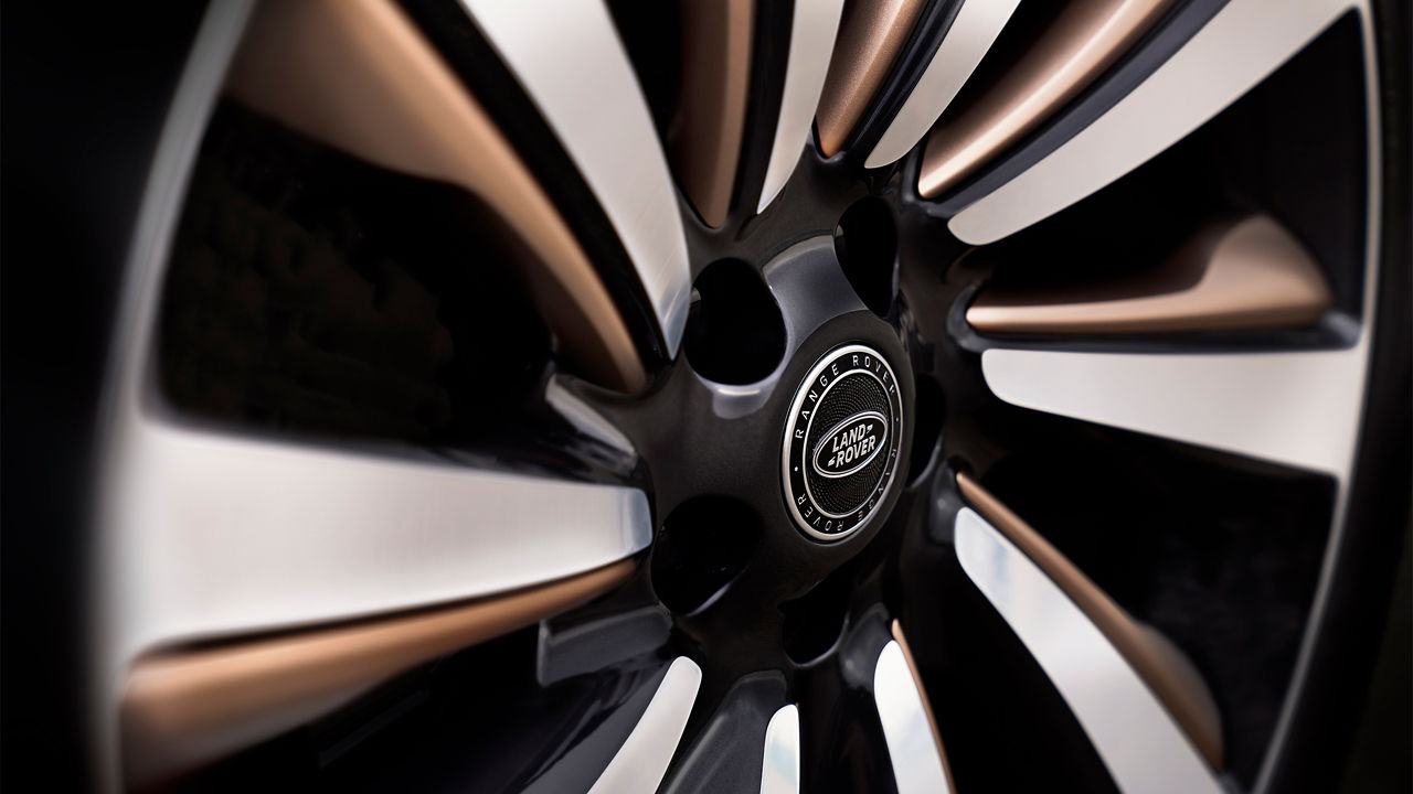 Closeup view of Car wheel 